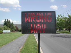 Wrong Way LED Message Sign Image