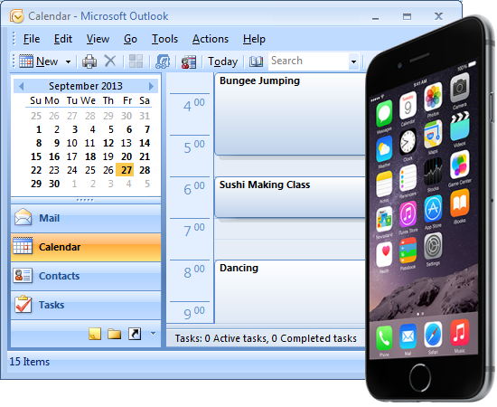 how to put calendar on mac desktop to phone