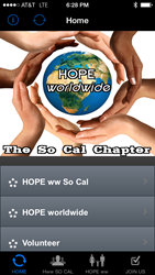 HOPE worldwide So Cal mobile application - Download today.