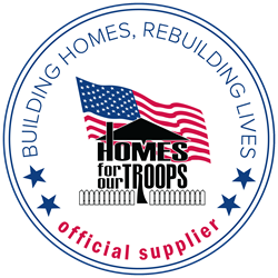 Budget Blinds and Home For Our Troops Partnership Logo