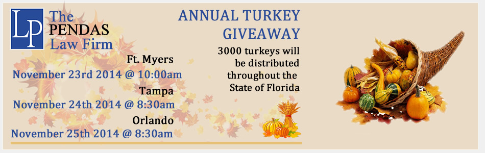 The Pendas Law Firm Gave Thousands of Turkeys to Florida Families in Need