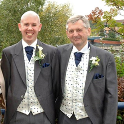 David Hingley, pictured with his late father.