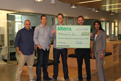 (L to R) Heath Avery (Dir. Of Ops, Alterra), Derrick Royce (CCO, Alterra), David Royce (CEO, Alterra), Chris Helfrich (Director, Nothing But Nets) & Kavita Sood (Senior Campaign Associate, Nothing But Nets)
