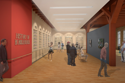 National Bobblehead Hall of Fame and Museum Rendering of History of Bobbleheads Exhibit