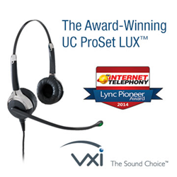 2014 Lync Pioneer Award Winner: VXi UC ProSet LUX