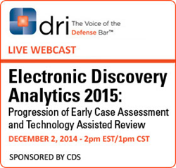CDS sponsors Analytics Webinar on Dec. 2, 2014