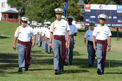 Middle School Battalion on Parade at Parents Weekend