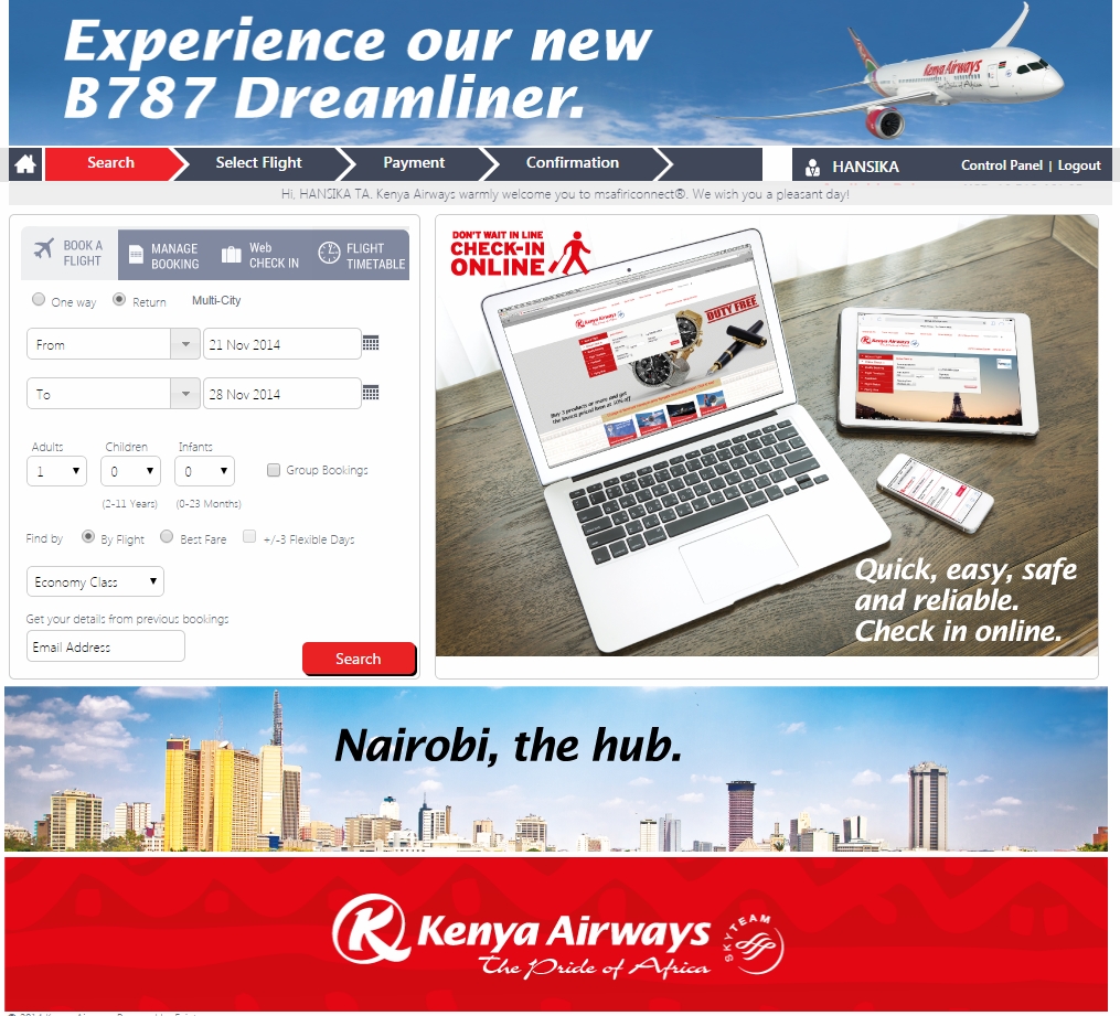 Kenya Airways Optimizes Client Reach With “evinta Corp Booking”