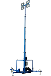 30' Telescoping Light Mast with Electric Winches for Operation and a Manual Cord Reel