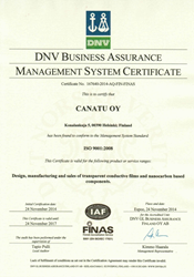 Canatu ISO 9001 Certificate