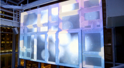 Wall 3D video projection mapping