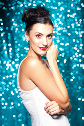 Teal Sequin Fabric Backdrop
