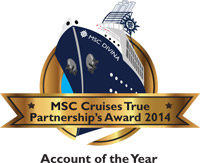 American Discount Cruises & Travel was named a Partner of the Year by MSC Cruises