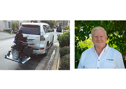 Virgil Moore, owner of 101 Mobility of San Jose donated an auto lift installation to a local boy