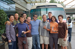 Kevin Rose, Tim Ferriss, Glenn McElhose, Austin Hodge, before the bus broke down.
