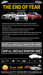 Santa Barbara Auto Group End of Year Sales Event