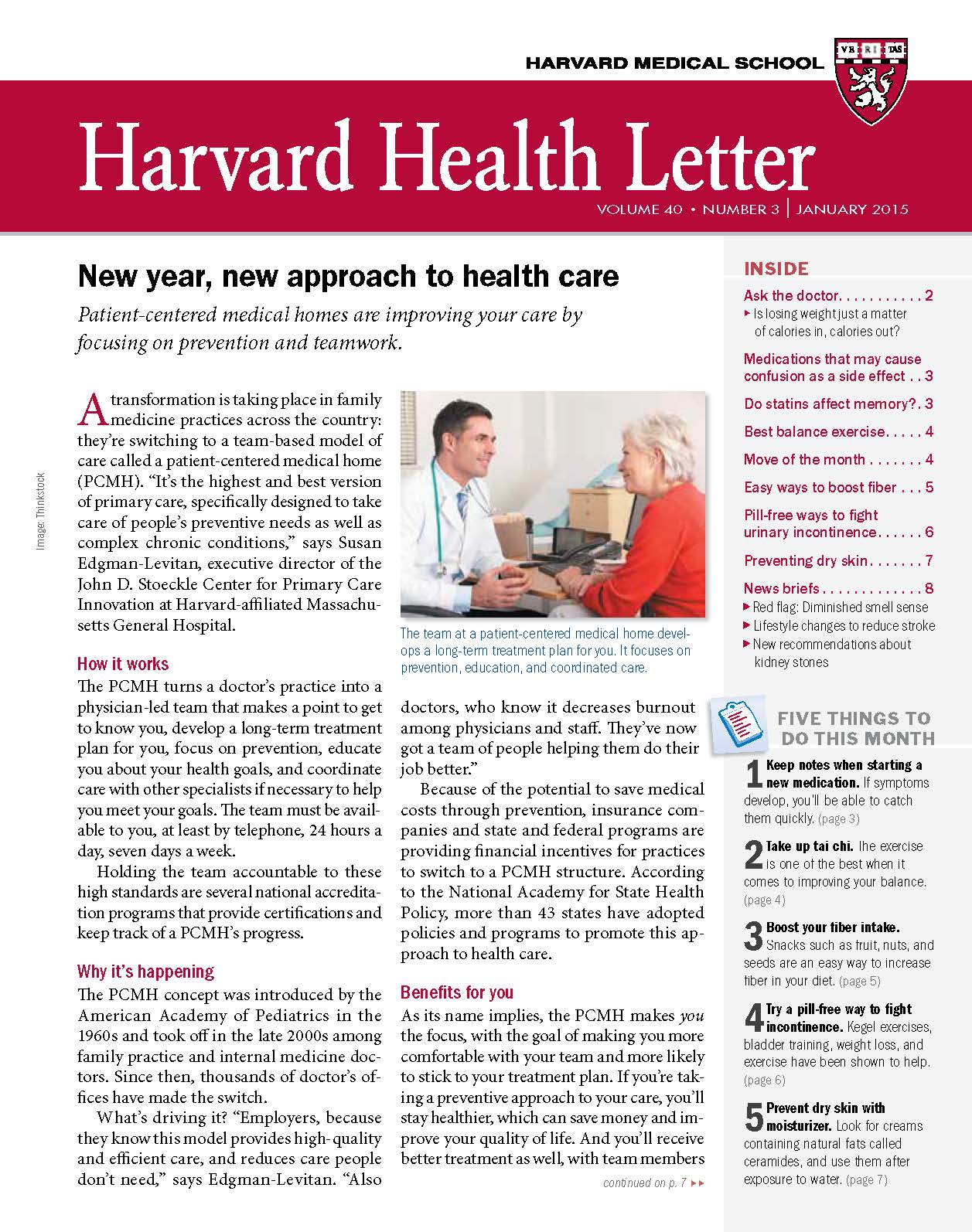 Patientcentered "Medical Homes" to Increase in 2015, from the January