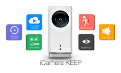 iSmartAlarm's new iCamera KEEP, with HD video, motion and sound detection, and free on-demand streaming video and cloud video storage