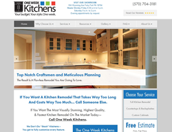 One Week Kitchens, in Forty Fort, has a new website for the New Year!