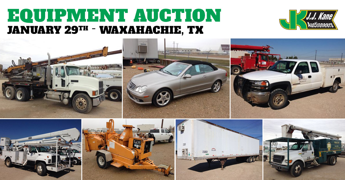 Public Auto and Equipment Auction, Dallas, TX, January 29, 2015