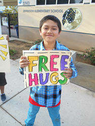 Free Hugs at Jefferson Elementary