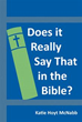 New Book: ‘Does It Really Say That In The Bible?’