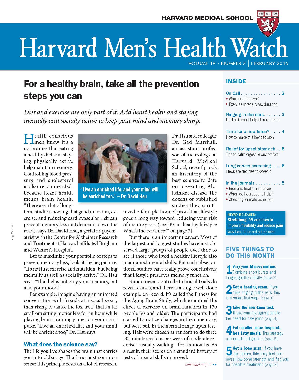 Ringing in the Ears? It Might be Tinnitus February 2015 Harvard Men's