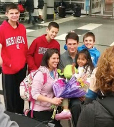 Cecilia Arrives in the U.S. where she is greeted by the Wieseman Family of Aurora, IL