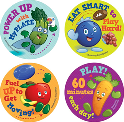 Active Kids MyPlate Stickers