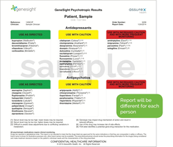 Sample GeneSight Report