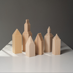 Cityscape of Paper Straws