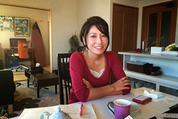 Osakabe in her apartment, November 2014. CREDIT: Devin Stewart, Carnegie Council