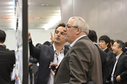 Well-attended poster receptions are among the many venues at SPIE Advanced Lithograpy for networking around new advances in semiconductor technology.