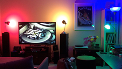 Light DJ Pro transforms the landscape of your living room with rich, vibrant colors.