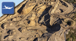 3D orthographic image reconstructed from an aerial flight.