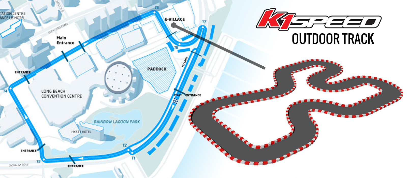 Long Beach Formula E Race The Site Of K1 Speeds First Ever Outdoor Kart Track 