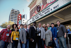Jones Family and crew posing for picture during the SXSW