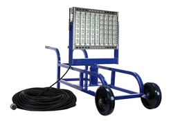 Portable LED Work Area Light Cart that produces 52,000 lumens of light