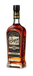 Bayou Select Rum bottle on white background