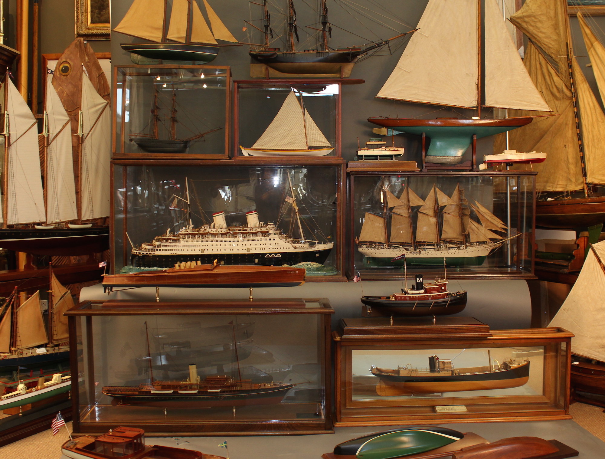 Unique Nautical Lanterns, Dockyard Builder's Ship Models and Rare