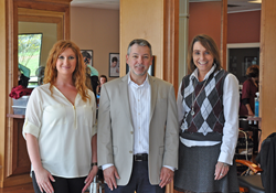 (Left to right) GIC Senior Instructor Melissa Bonnemer, CEO of Giell Marcel Bouffard and GIC Director of Employee & Student Affairs Cathy Keane