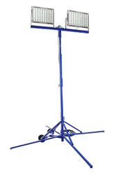 Temporary LED Construction Light on an Adjustable Quadpod