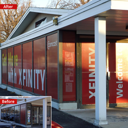 Perforated Window Graphics with Easy Inside Install
