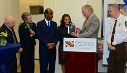 From left: Jeffrey Slavin, Mayor of Somerset, Md., Maryland State Senator, Cheryl Kagan, Montgomery County Executive, Ike Leggett and far right, Montgomery County Sheriff, Darren Popkin.