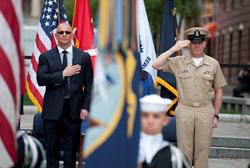Chef, Robert Irvine, Chef Robert Irvine, Restaurant Impossible, Navy, U.S. Navy, British Royal Navy, Navy Memorial, Honorary Chief Petty Officer, Navy Ceremony, Troops, Marines, Military, U.S. military, Service men, Service women, Military support, Robert
