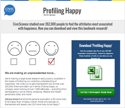 CivicScience's "Profiling Happy" research study