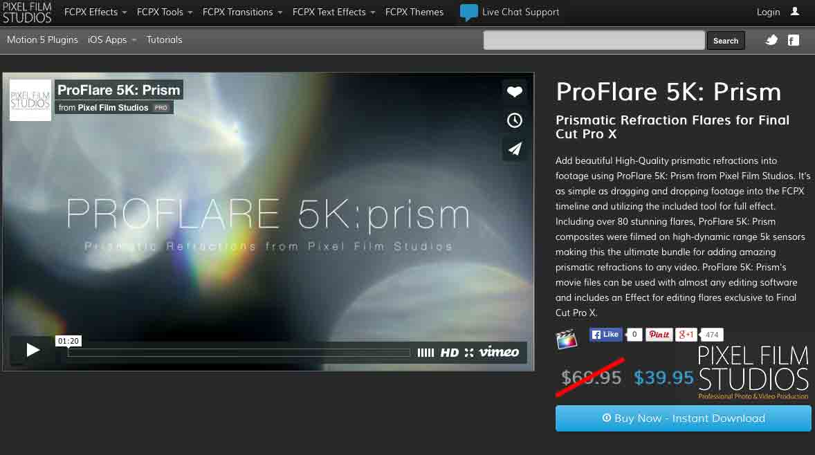 Pixel Film Studios PROFLARE Plugin For Final Cut Pro X