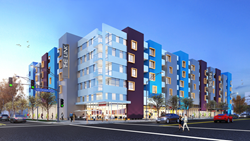 Mixed-use property designed within easy walk to jobs, shopping, and dining.