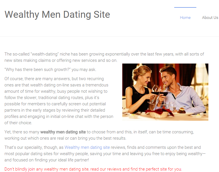 free dating sites to find rich men