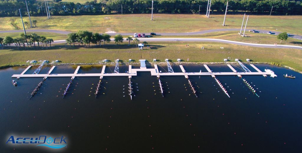 Accudock Completes One Of A Kind 10 Lane Floating Dock At Nathan